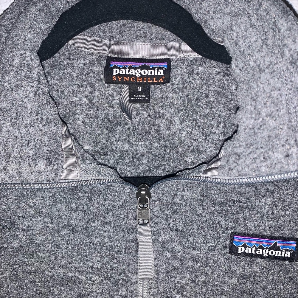 Patagonia Grey Fleece Long Sleeve Sweater size M